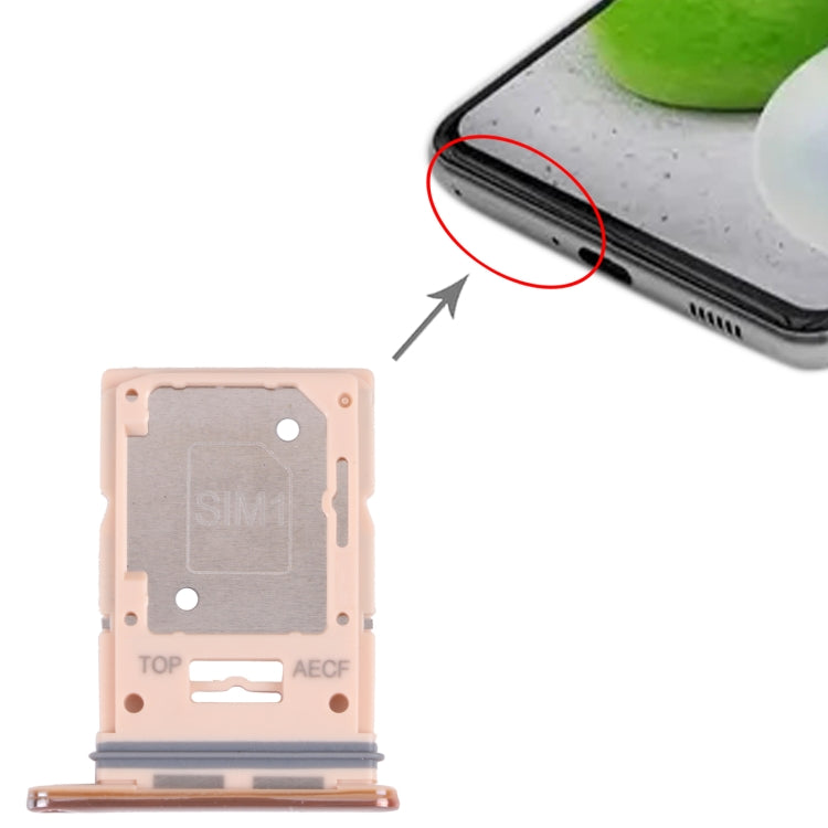 For Samsung Galaxy A53 5G SM-A536B Original SIM Card Tray + SIM Card Tray / Micro SD card tray (Gold) - Card Tray by buy2fix | Online Shopping UK | buy2fix