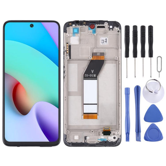 Original LCD-Bildschirm und Digitizer-Vollmontage mit Rahmen für Xiaomi Redmi Note 11 4G 21121119SC