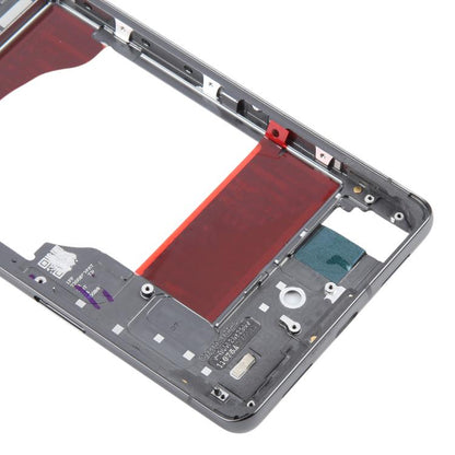 For Google Pixel 7 Pro Front Housing LCD Frame Bezel Plate(Black) - Frame Bezel Plate by buy2fix | Online Shopping UK | buy2fix