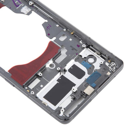 For Google Pixel 7 Pro Front Housing LCD Frame Bezel Plate(Black) - Frame Bezel Plate by buy2fix | Online Shopping UK | buy2fix