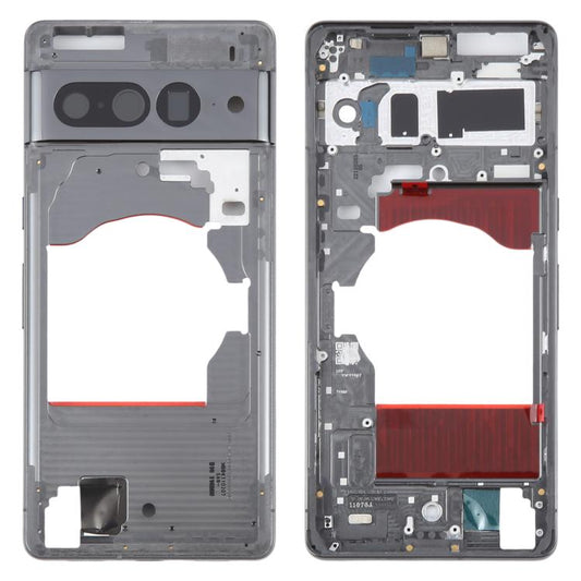 For Google Pixel 7 Pro Front Housing LCD Frame Bezel Plate(Black) - Frame Bezel Plate by buy2fix | Online Shopping UK | buy2fix