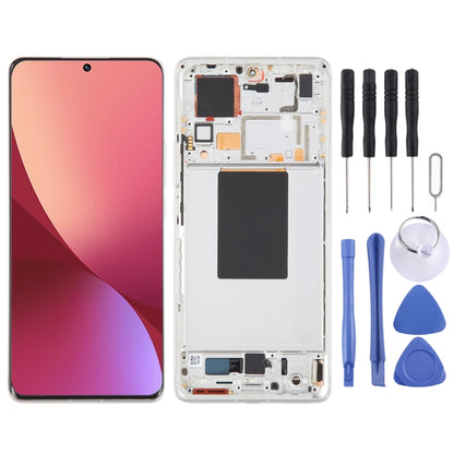 For Xiaomi 12 Pro / 12S Pro AMOLED Original LCD Screen Digitizer Full Assembly with Frame (Silver) by buy2fix