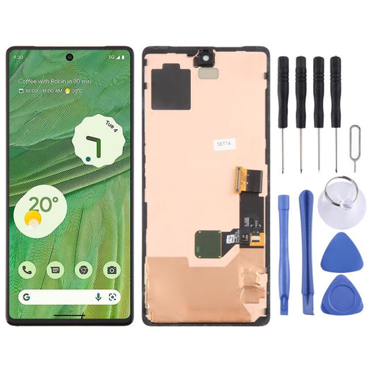 For Google Pixel 7 GVU6C GQML3 Original AMOLED LCD Screen Digitizer Full Assembly with Frame (Black) - LCD Screen by buy2fix | Online Shopping UK | buy2fix