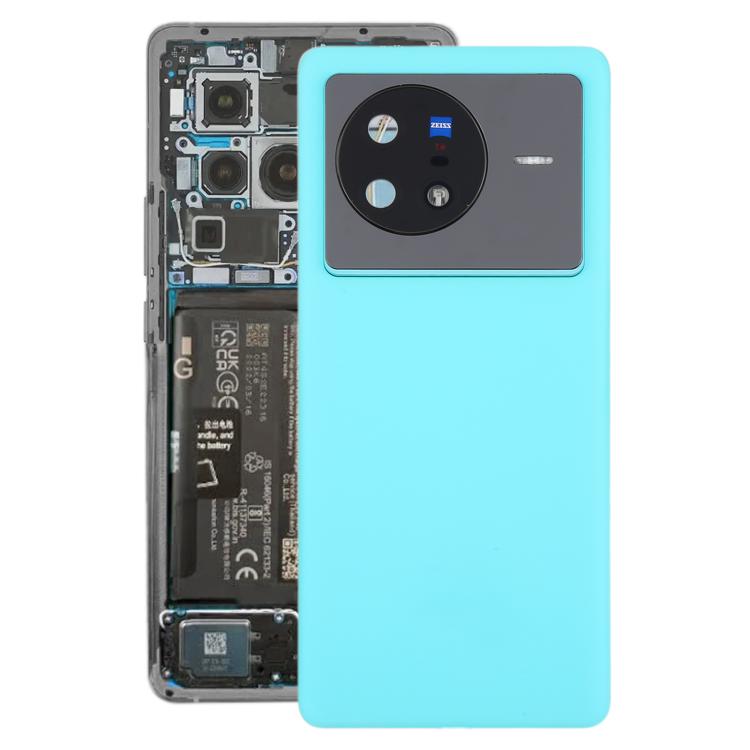 For vivo X80 Battery Back Cover with Camera Lens Cover(Blue) - Back Cover by buy2fix | Online Shopping UK | buy2fix