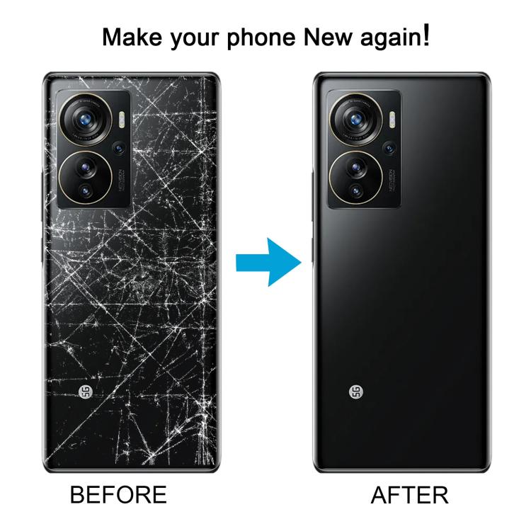 For ZTE Axon 40 Pro Battery Back Cover with Camera Lens Cover(Black) by buy2fix