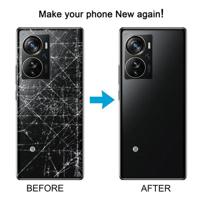 For ZTE Axon 40 Pro Battery Back Cover with Camera Lens Cover(Black) by buy2fix