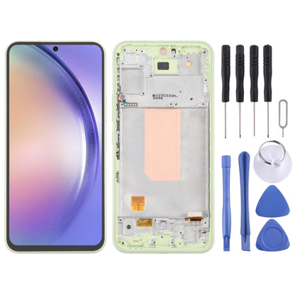 For Samsung Galaxy A54 5G SM-A546 6.43 inch OLED LCD Screen Digitizer Full Assembly with Frame (Green) - LCD Screen by buy2fix | Online Shopping UK | buy2fix