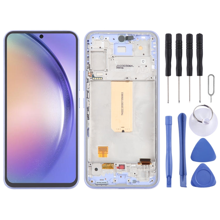 For Samsung Galaxy A54 5G SM-A546 6.43 inch OLED LCD Screen Digitizer Full Assembly with Frame (Purple) - LCD Screen by buy2fix | Online Shopping UK | buy2fix