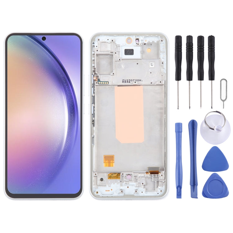 For Samsung Galaxy A54 5G SM-A546 6.43 inch OLED LCD Screen Digitizer Full Assembly with Frame (White) - LCD Screen by buy2fix | Online Shopping UK | buy2fix