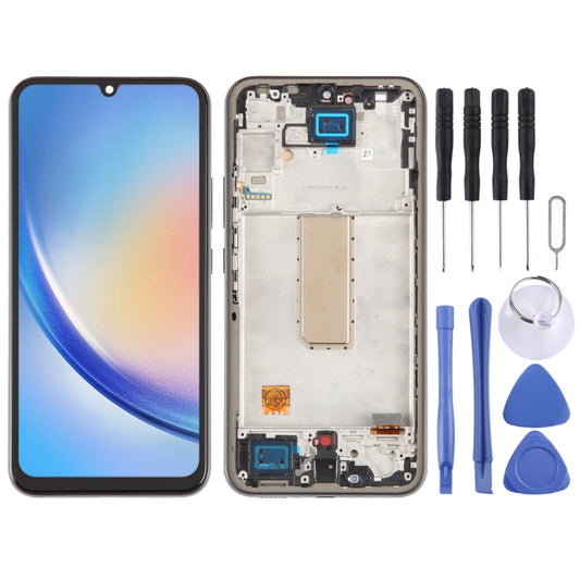 For Samsung Galaxy A34 5G SM-A346B OLED LCD Screen Digitizer Full Assembly with Frame - LCD Screen by buy2fix | Online Shopping UK | buy2fix
