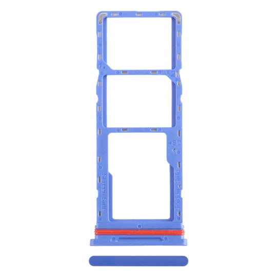 For Infinix Smart 6 HD X6512 SIM Card Tray + SIM Card Tray + Micro SD Card Tray (Dark Blue)