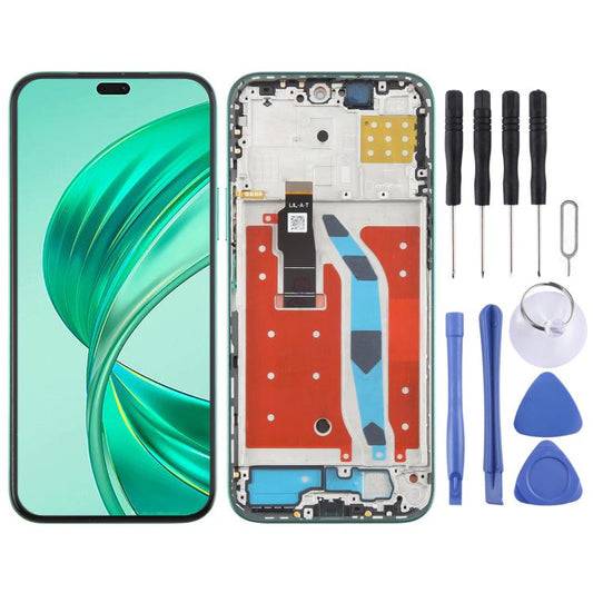 For Honor X8b Original LCD Screen Digitizer Full Assembly with Frame (Green) - LCD Screen by buy2fix | Online Shopping UK | buy2fix
