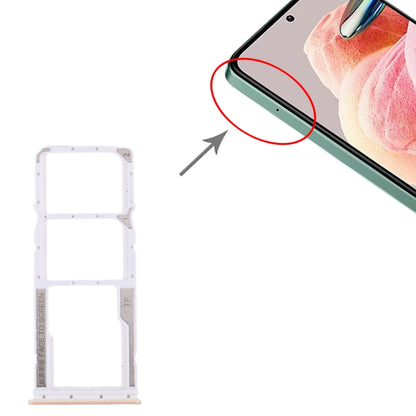 For Xiaomi Redmi Note 12 4G SIM Card Tray + SIM Card Tray + Micro SD Card Tray (Pink) by buy2fix