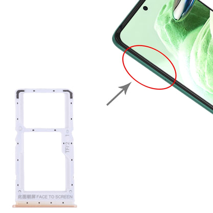 For Xiaomi Redmi Note 12 5G SIM Card Tray + SIM / Micro SD Card Tray (Pink) by buy2fix