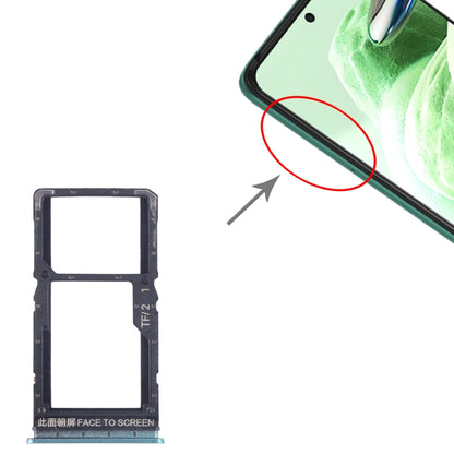 For Xiaomi Redmi Note 12 5G SIM Card Tray + SIM / Micro SD Card Tray (Green) by buy2fix