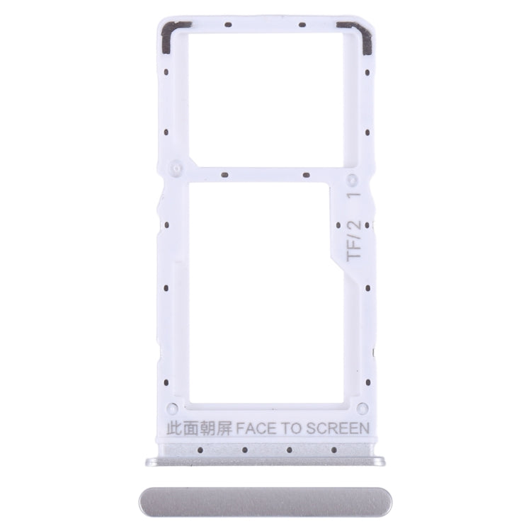 For Xiaomi Redmi Note 12 5G SIM Card Tray + SIM / Micro SD Card Tray (Silver) by buy2fix