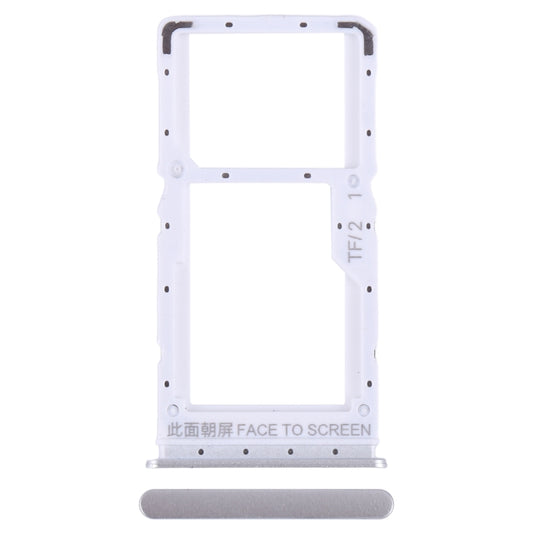 For Xiaomi Redmi Note 12 5G SIM Card Tray + SIM / Micro SD Card Tray (Silver) by buy2fix