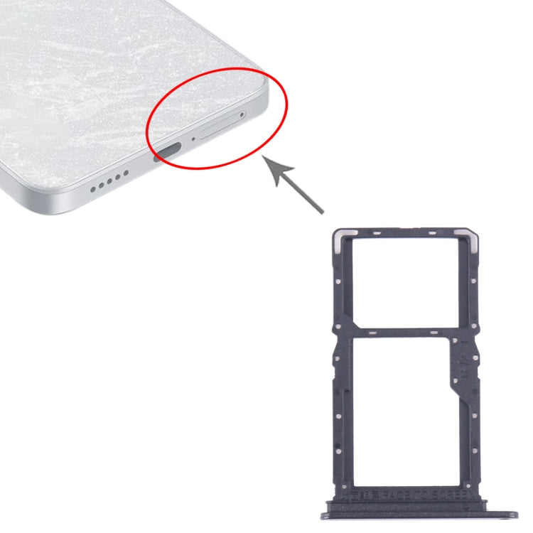 For Xiaomi Redmi Note 13 5G SIM Card Tray + SIM / Micro SD Card Tray (Black) by buy2fix