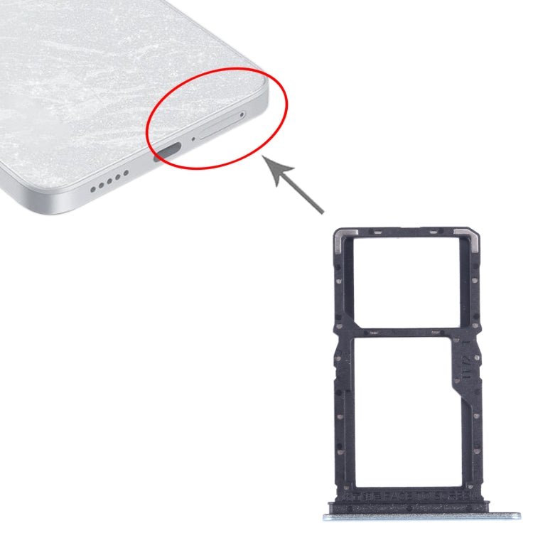For Xiaomi Redmi Note 13 5G SIM Card Tray + SIM / Micro SD Card Tray (Blue) by buy2fix