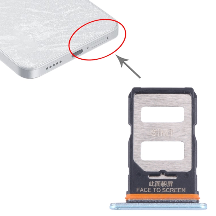 For Xiaomi Redmi Note 13 Pro 5G SIM Card Tray + SIM Card Tray (Blue) by buy2fix