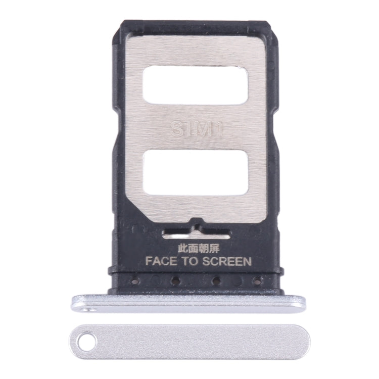 For Xiaomi Redmi Note 13 Pro+ SIM Card Tray + SIM Card Tray (Silver) by buy2fix