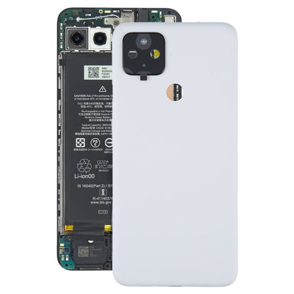 For Google Pixel 4A 5G Battery Back Cover with Camera Lens Cover(White) by buy2fix