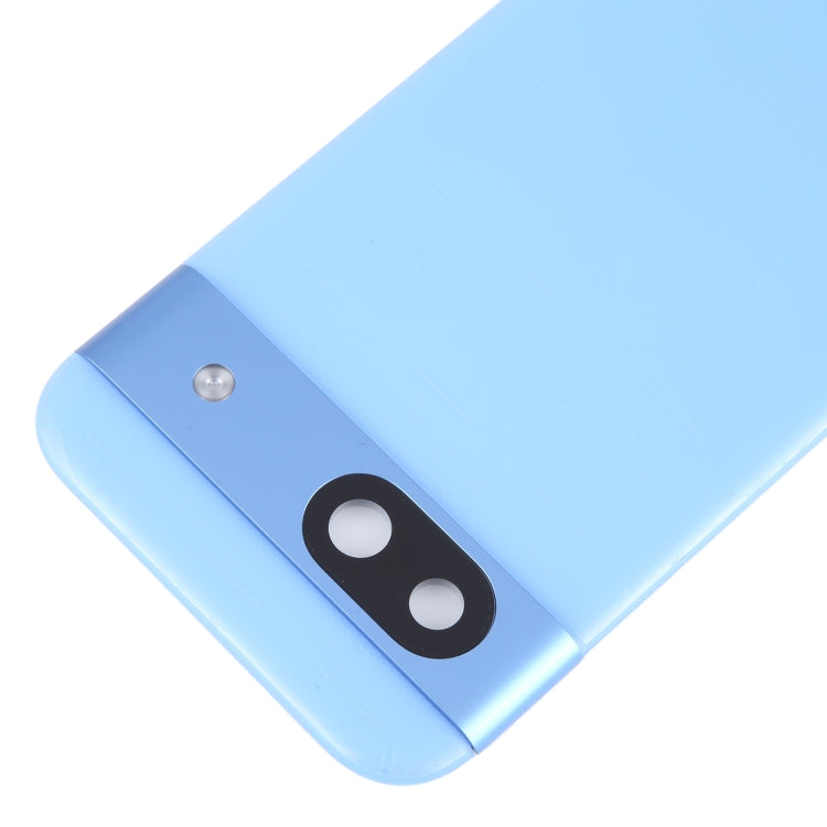 For Google Pixel 8A Battery Back Cover with Camera Lens Cover(Blue) by buy2fix