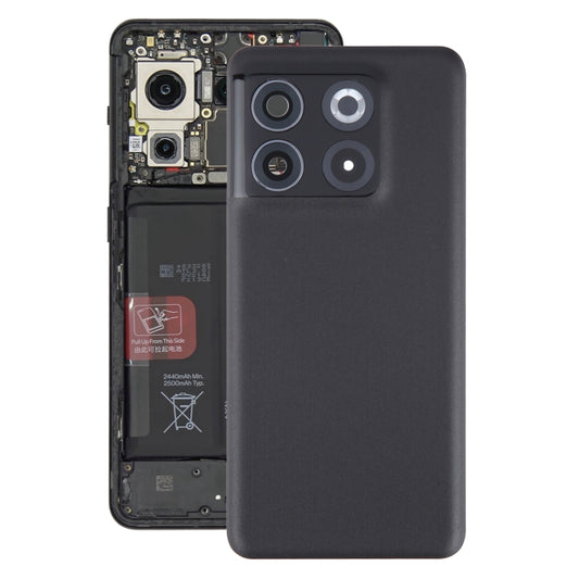 For OnePlus 10T Battery Back Cover with Camera Lens Cover(Black) - Back Cover by buy2fix | Online Shopping UK | buy2fix