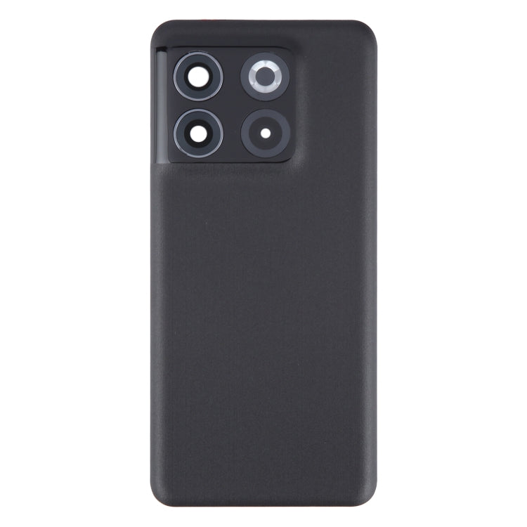 For OnePlus 10T Battery Back Cover with Camera Lens Cover(Black) - Back Cover by buy2fix | Online Shopping UK | buy2fix