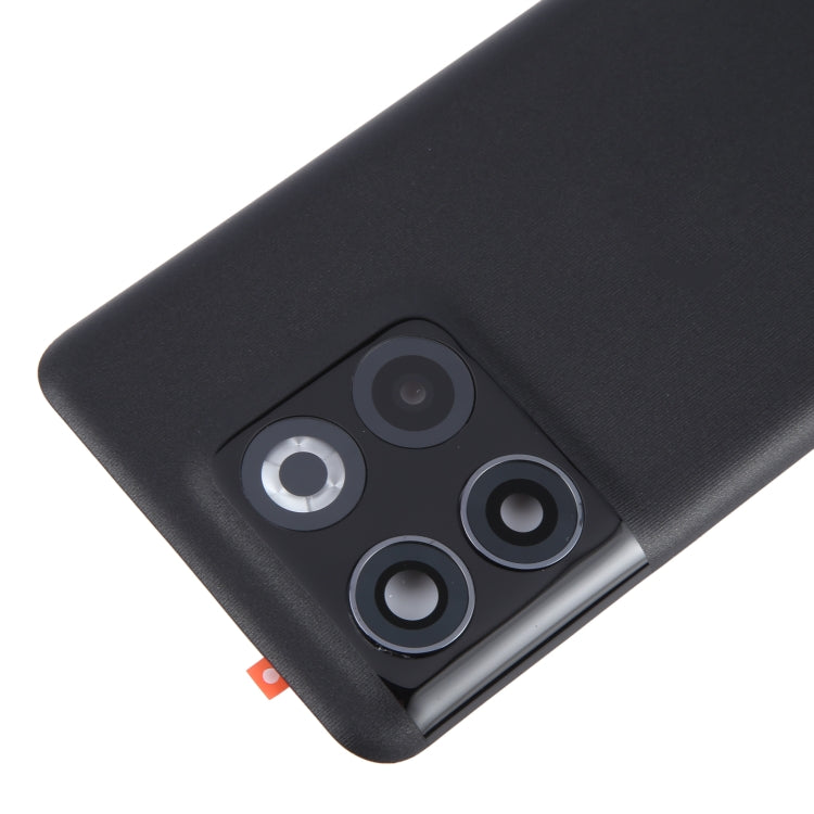 For OnePlus 10T Battery Back Cover with Camera Lens Cover(Black) - Back Cover by buy2fix | Online Shopping UK | buy2fix