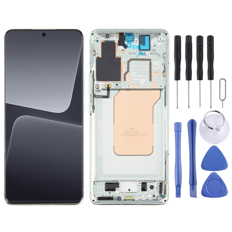 For Xiaomi 13 Pro Original AMOLED Material LCD Screen Digitizer Full Assembly with Frame (Silver) by buy2fix
