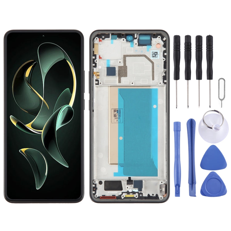 For Xiaomi Redmi K60 Ultra Original AMOLED Material LCD Screen Digitizer Full Assembly with Frame (Black) by buy2fix