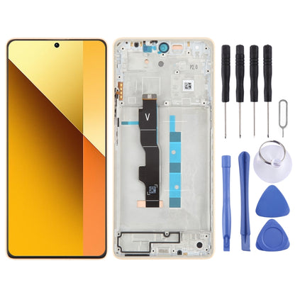 For Xiaomi Redmi Note 13 5G Original AMOLED Material LCD Screen Digitizer Full Assembly with Frame (Gold) by buy2fix