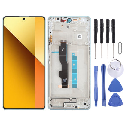 For Xiaomi Redmi Note 13 5G Original AMOLED Material LCD Screen Digitizer Full Assembly with Frame (Blue) by buy2fix