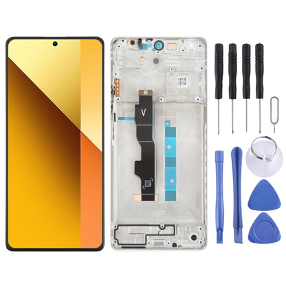 For Xiaomi Redmi Note 13 5G Original AMOLED Material LCD Screen Digitizer Full Assembly with Frame (White) by buy2fix