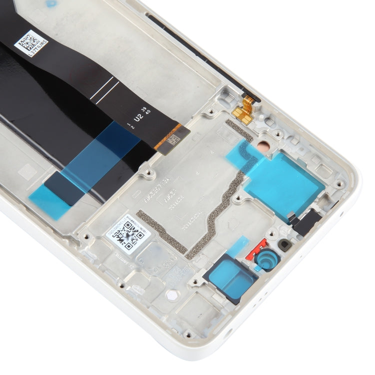 For Xiaomi Redmi Note 13 Pro 5G Original AMOLED Material LCD Screen Digitizer Full Assembly with Frame (White) by buy2fix