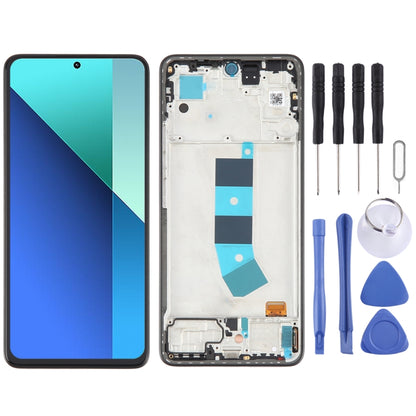 For Xiaomi Redmi Note 13 4G Original AMOLED Material LCD Screen Digitizer Full Assembly with Frame (Black) by buy2fix