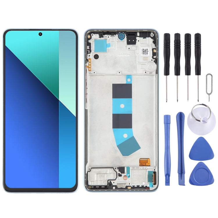 For Xiaomi Redmi Note 13 4G Original AMOLED Material LCD Screen Digitizer Full Assembly with Frame (Blue) by buy2fix