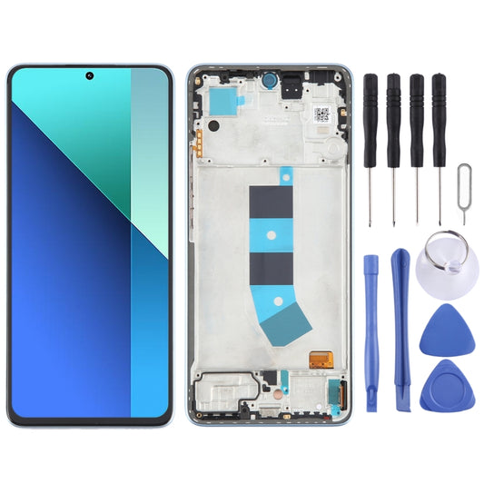 For Xiaomi Redmi Note 13 4G Original AMOLED Material LCD Screen Digitizer Full Assembly with Frame (Blue) by buy2fix