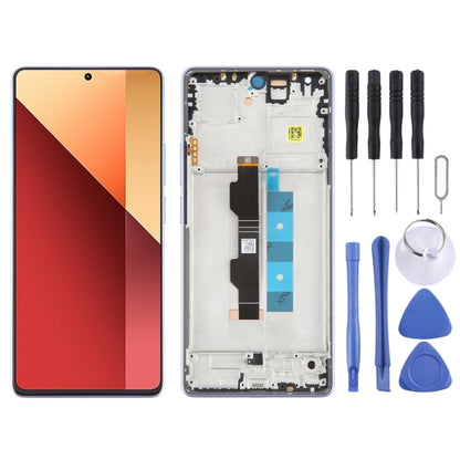 For Xiaomi Redmi Note 13 Pro 4G Original AMOLED Material LCD Screen Digitizer Full Assembly with Frame (Purple) by buy2fix