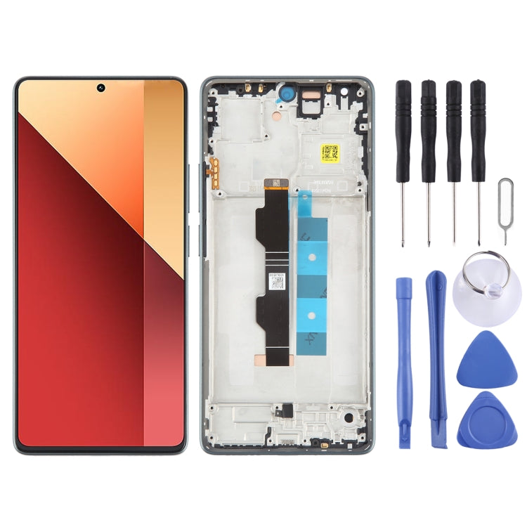 For Xiaomi Poco M6 Pro 4G Original AMOLED Material LCD Screen Digitizer Full Assembly with Frame (Blue) by buy2fix