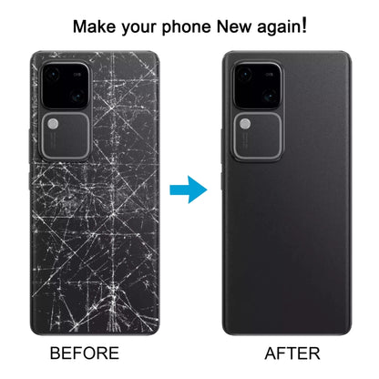 For vivo V30 Battery Back Cover with Camera Lens Cover(Black) - Back Cover by buy2fix | Online Shopping UK | buy2fix