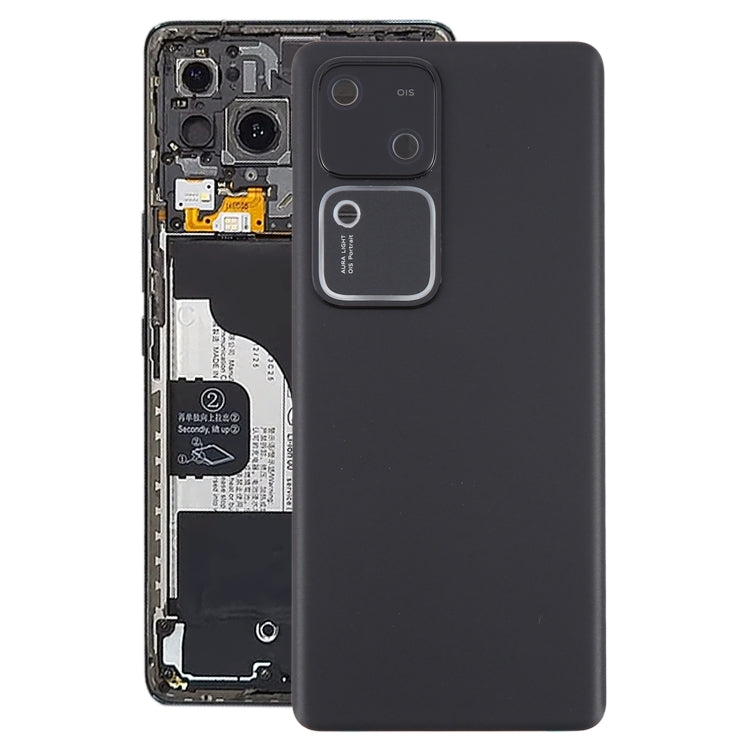 For vivo V30 Battery Back Cover with Camera Lens Cover(Black) - Back Cover by buy2fix | Online Shopping UK | buy2fix