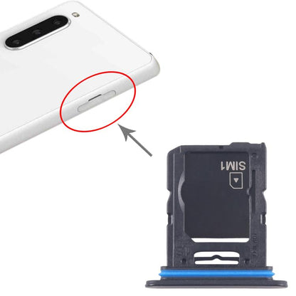 For Sony Xperia 10 V Original SIM Card Tray + Micro SD Card Tray (Black) - Card Tray by buy2fix | Online Shopping UK | buy2fix