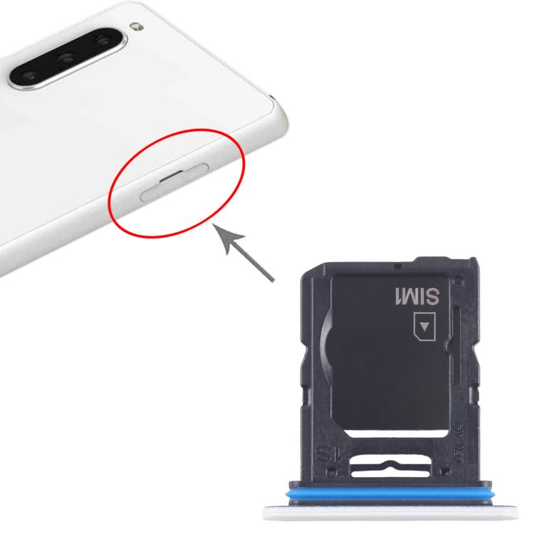 For Sony Xperia 10 V Original SIM Card Tray + Micro SD Card Tray (White) - Card Tray by buy2fix | Online Shopping UK | buy2fix
