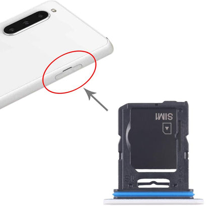 For Sony Xperia 10 V Original SIM Card Tray + Micro SD Card Tray (White) - Card Tray by buy2fix | Online Shopping UK | buy2fix