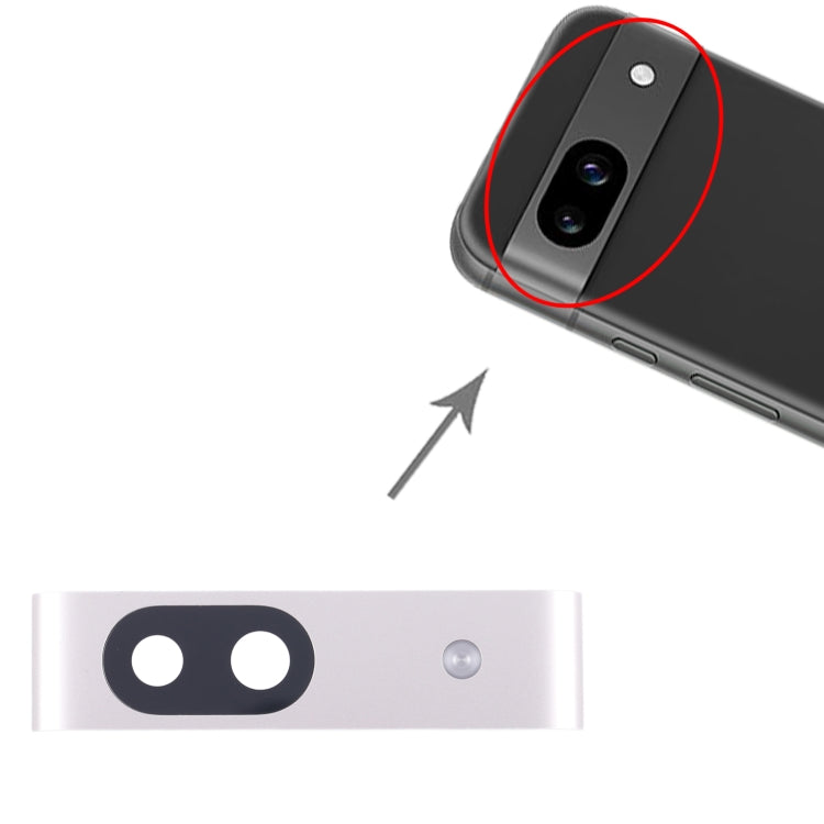 For Google Pixel 8a Original Camera Lens Cover (Silver) - Camera Parts by buy2fix | Online Shopping UK | buy2fix