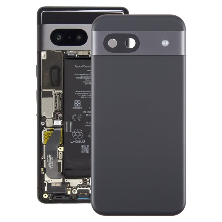 For Google Pixel 8a Original Battery Back Cover with Camera Lens Cover(Black) by buy2fix