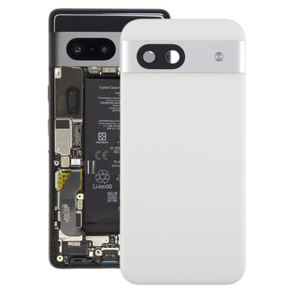 For Google Pixel 8a Original Battery Back Cover with Camera Lens Cover(Silver) by buy2fix