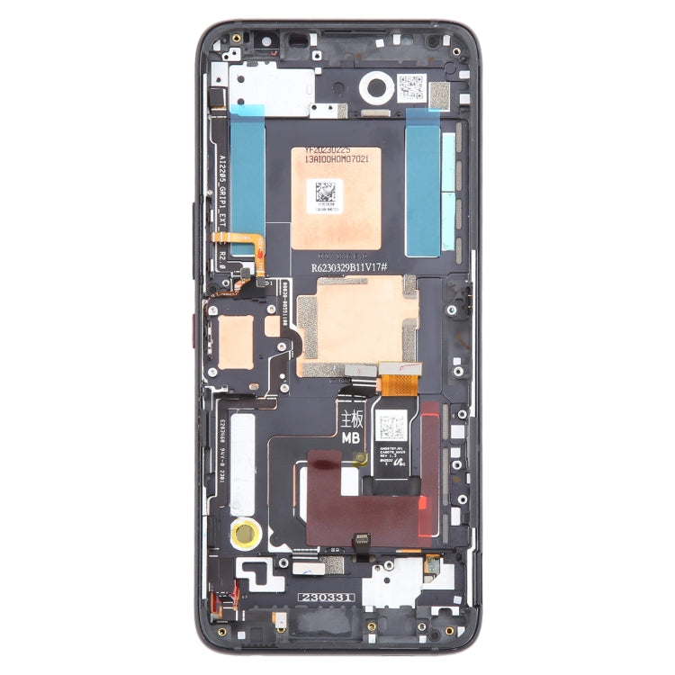 For Asus ROG Phone 7 / 7 Ultimate AMOLED Original LCD Screen Digitizer Full Assembly with Frame(Black) by buy2fix